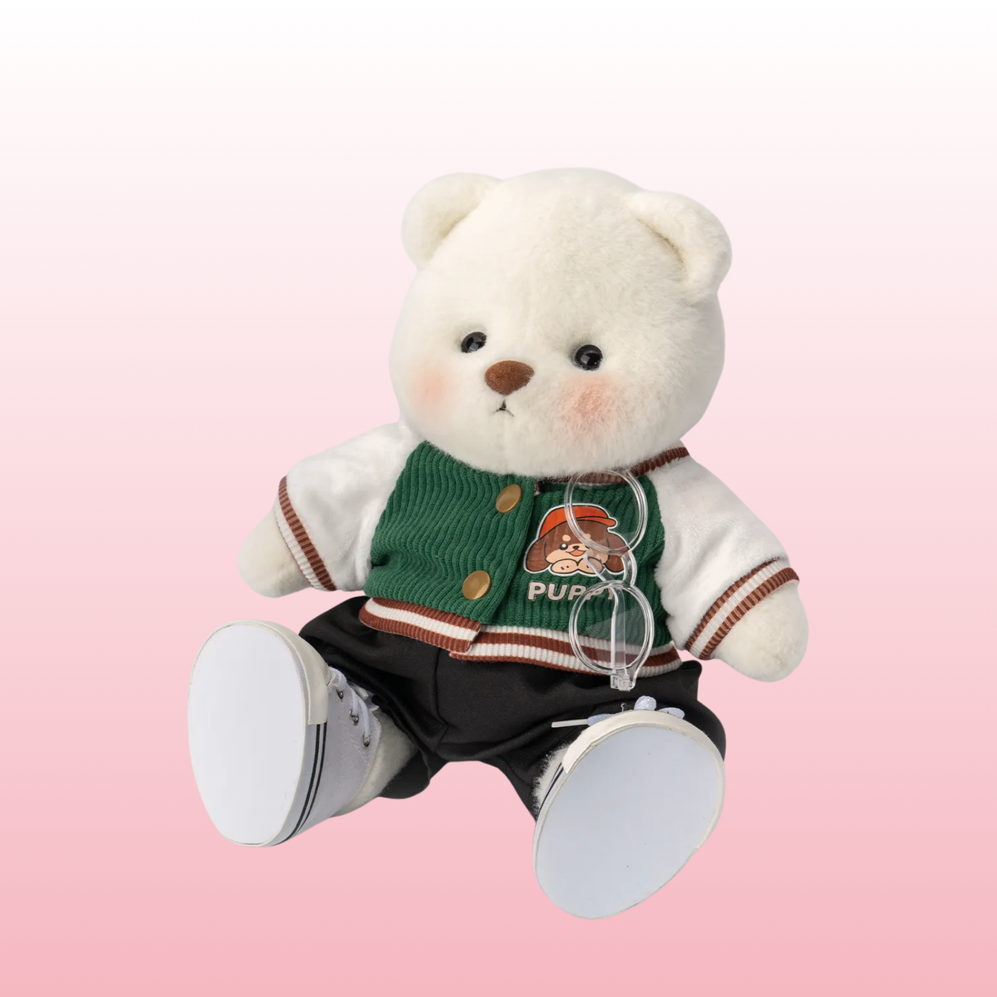 Puffy Bear Student | Adorável urso de pelúcia feito à mão