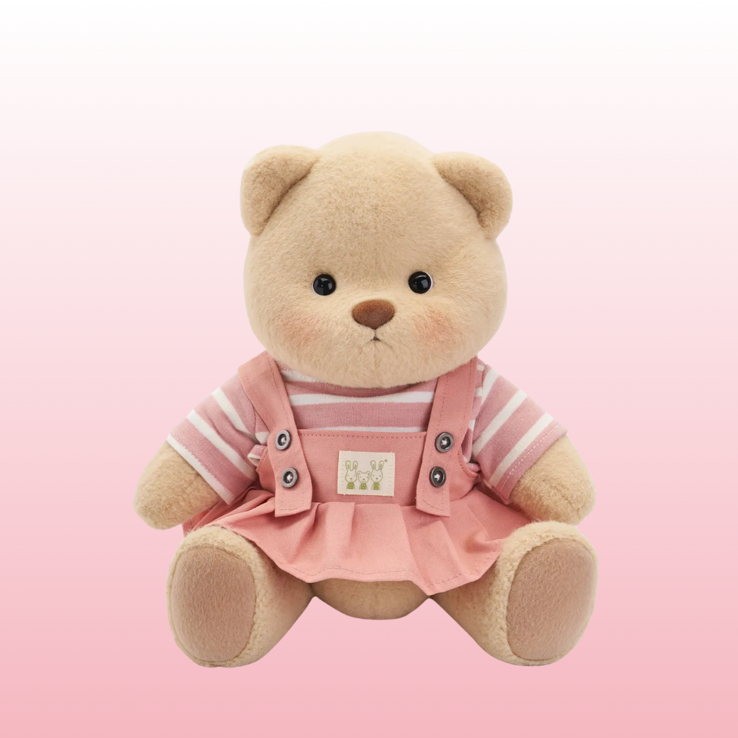 Vestido Rosa Puffy Bear | Adorável Ursinho de Pelúcia Feito à Mão