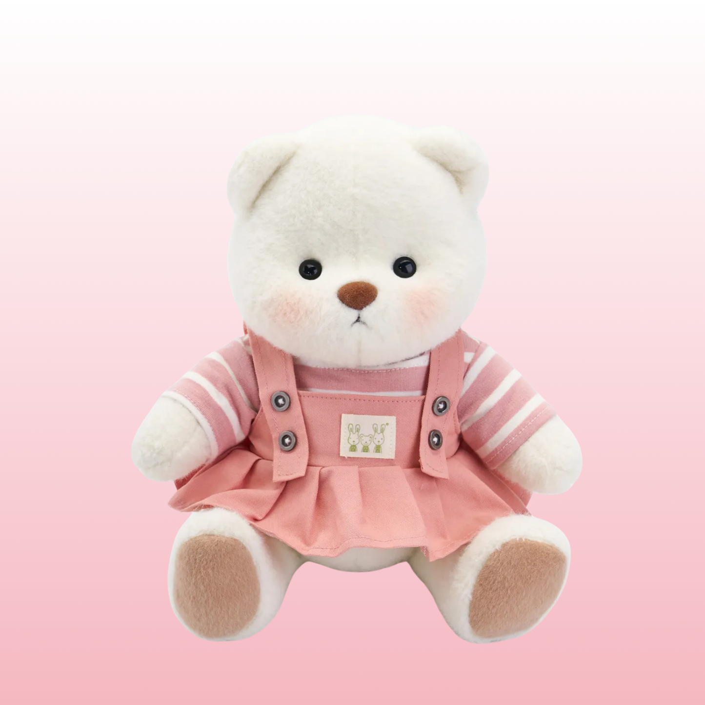 Vestido Rosa Puffy Bear | Adorável Ursinho de Pelúcia Feito à Mão