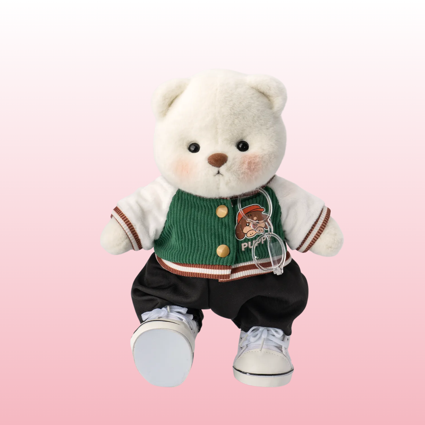 Puffy Bear Student | Adorável urso de pelúcia feito à mão