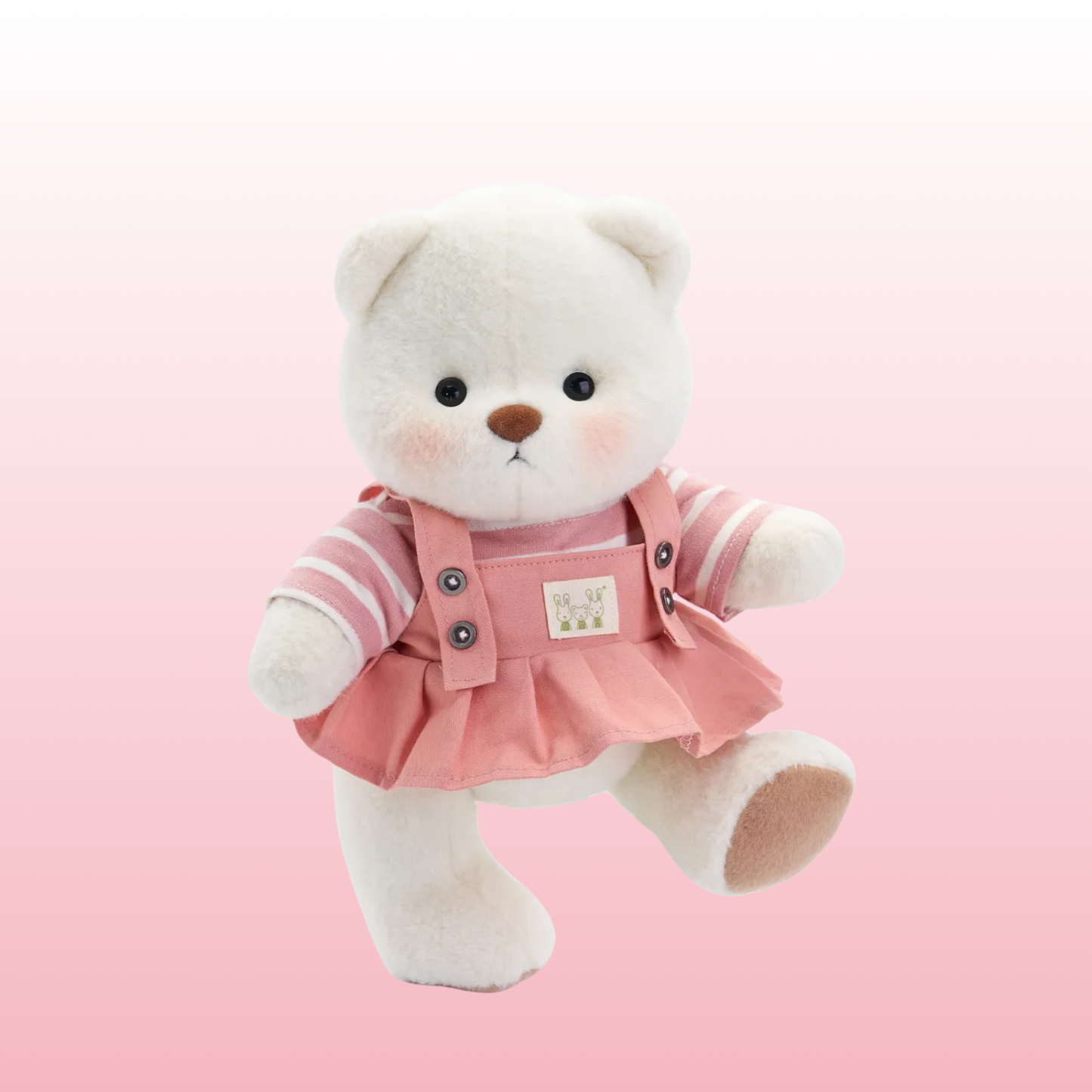 Vestido Rosa Puffy Bear | Adorável Ursinho de Pelúcia Feito à Mão