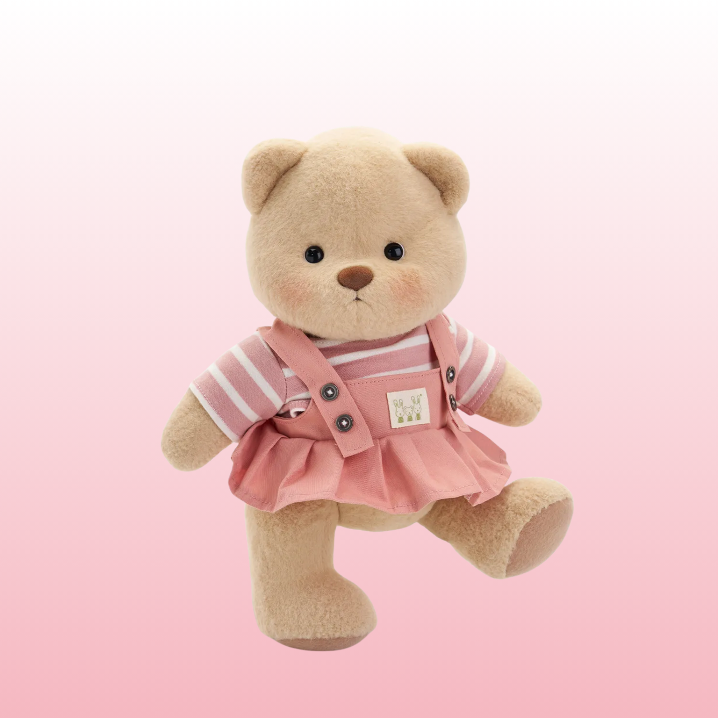 Vestido Rosa Puffy Bear | Adorável Ursinho de Pelúcia Feito à Mão