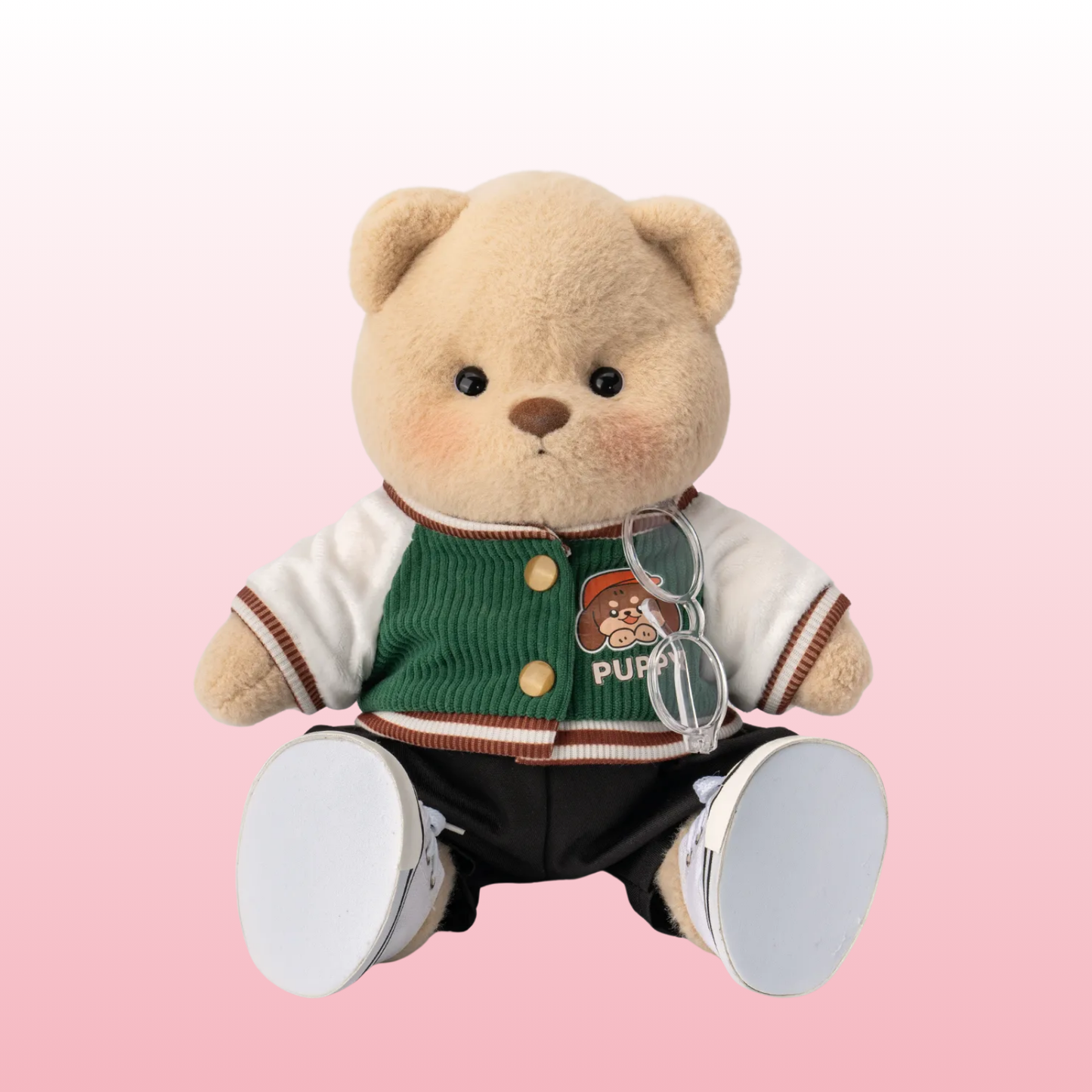 Puffy Bear Student | Adorável urso de pelúcia feito à mão