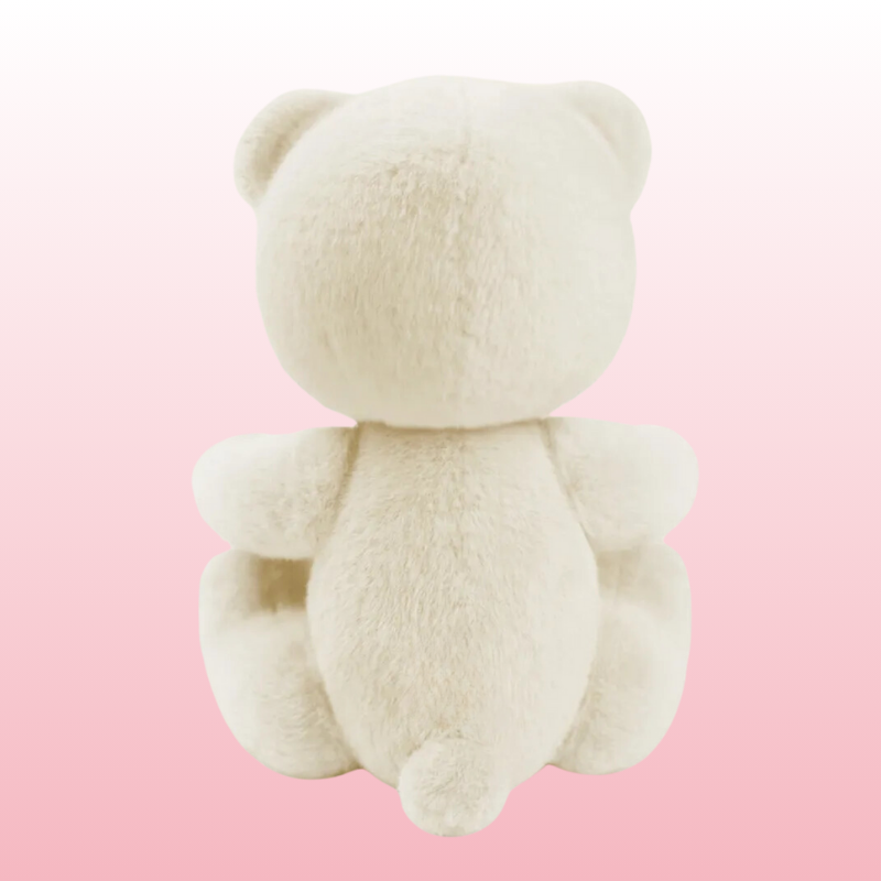 Urso Branco Fofo | Adorável Urso de Pelúcia Feito à Mão