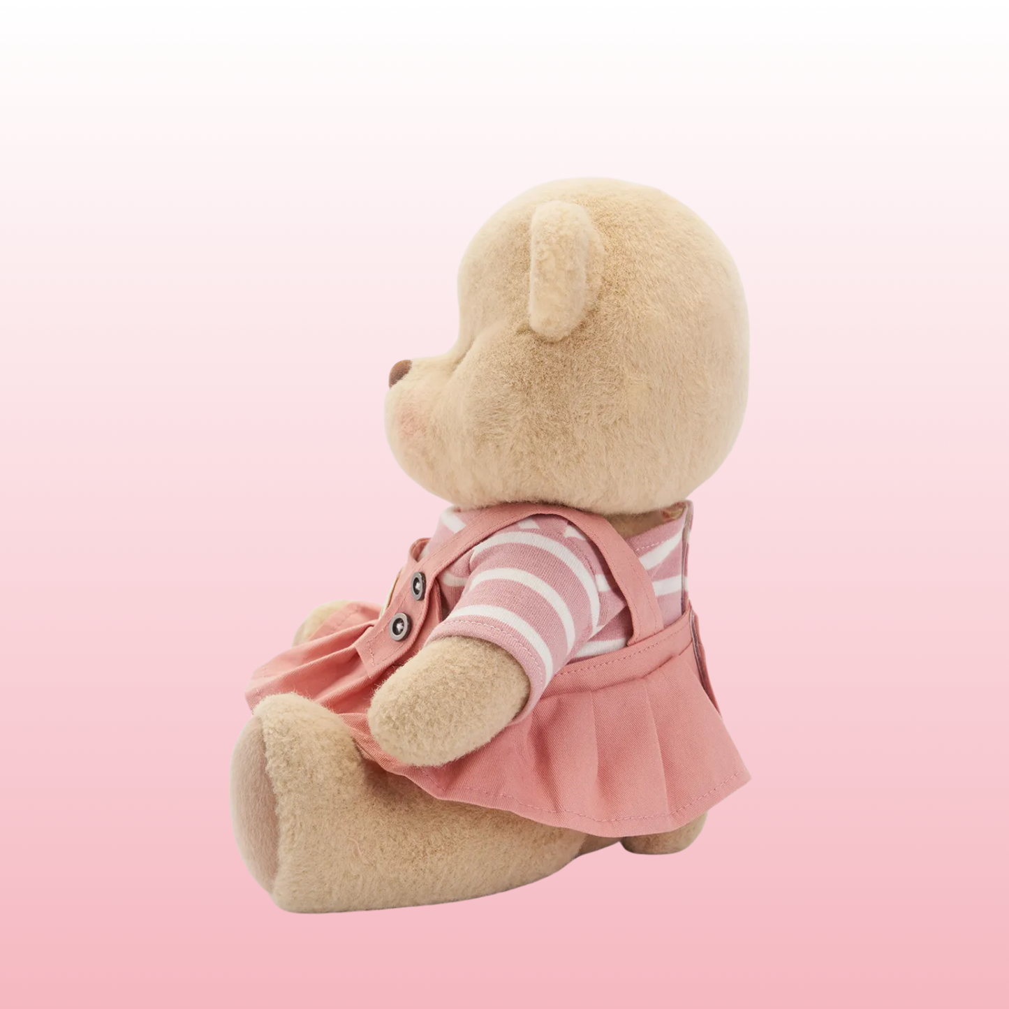 Vestido Rosa Puffy Bear | Adorável Ursinho de Pelúcia Feito à Mão