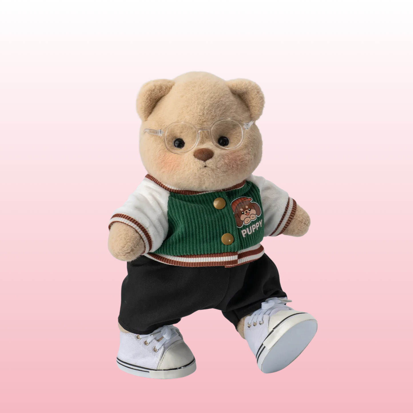 Puffy Bear Student | Adorável urso de pelúcia feito à mão