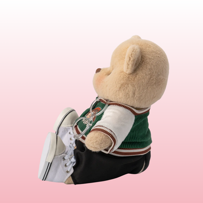 Puffy Bear Student | Adorável urso de pelúcia feito à mão