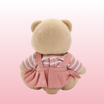 Vestido Rosa Puffy Bear | Adorável Ursinho de Pelúcia Feito à Mão